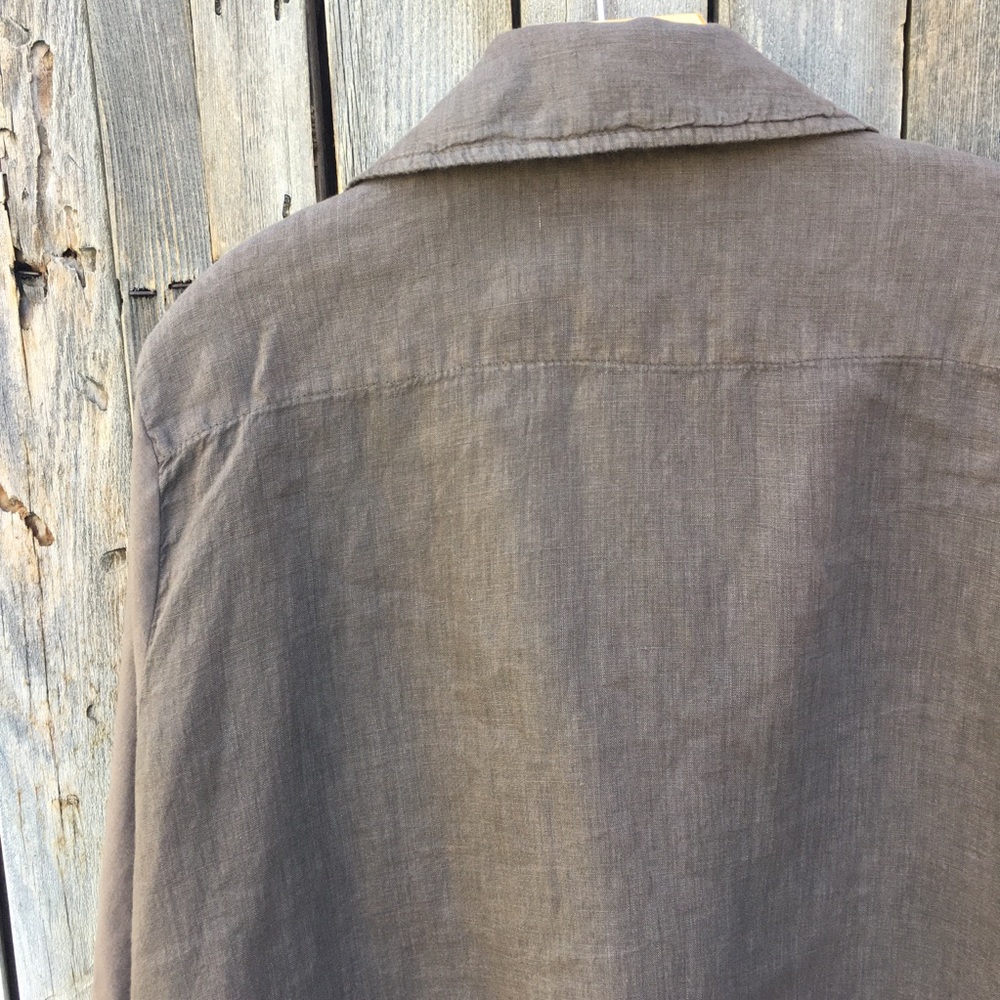 Flax Wanderlust Moto Jacket Linen Cotton Java Brown M - Picture 11 of 16
